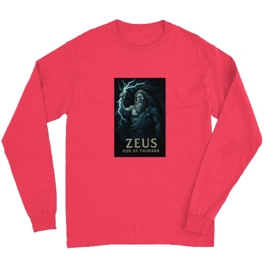 Zeus God of Thunder Mythology Design Long Sleeves
