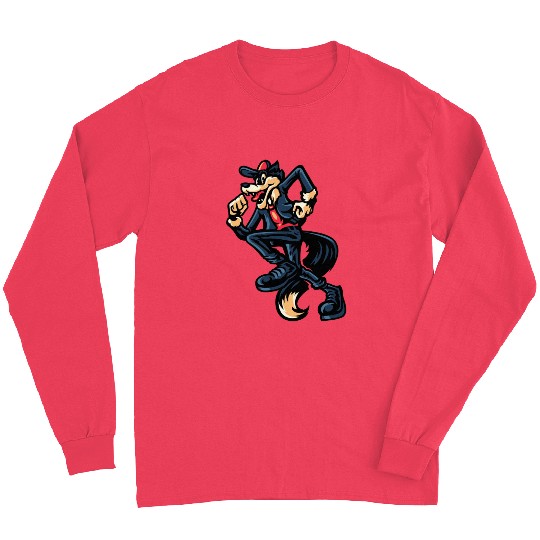 Retro Dancing Wolf Long Sleeves