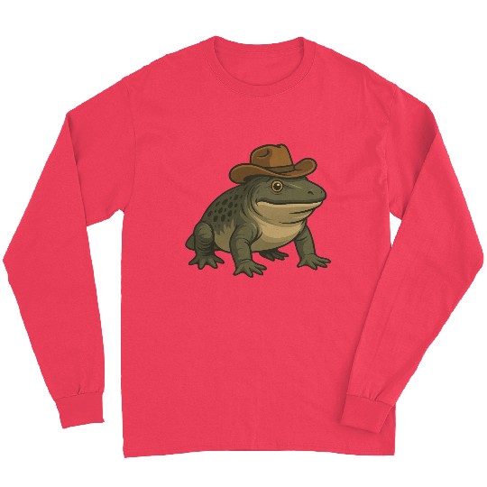 Prehistoric amphibian cartoon Texas evolution rept Long Sleeves