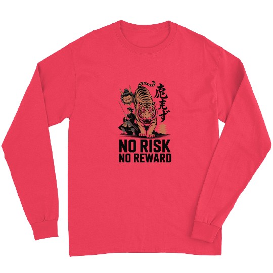 Samurai and Tiger no risk no reward Long Sleeves