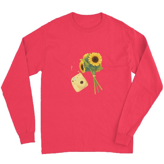 Sunflower Vintage Photography Design Long Sleeves