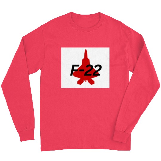 F-22 Stealth Fighter Silhouette Design Long Sleeves