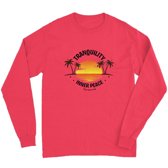 Serene Tropical Sunset Vibes Ocean Horizon Long Sleeves