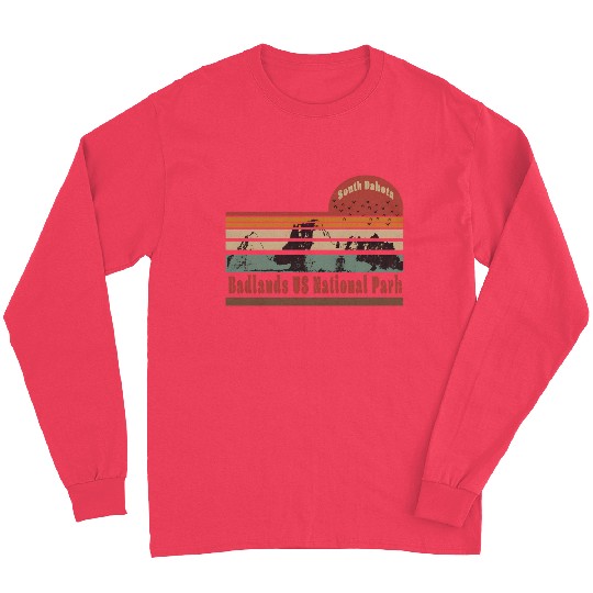 Badlands US National Park South Dakota Travel Long Sleeves
