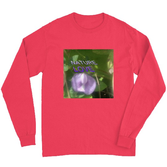 Nature Love with Purple Flower Art Long Sleeves