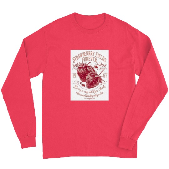 Strawberry Fields Forever Vintage Design Long Sleeves