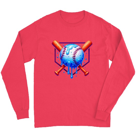Baseball Drip For Boys Ice Cream Drip Long Sleeves