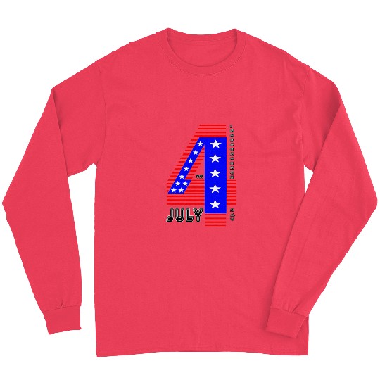 July 4th Stars and Stripes Independence Design Long Sleeves