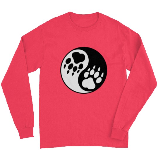 wolf paw ying yang Long Sleeves
