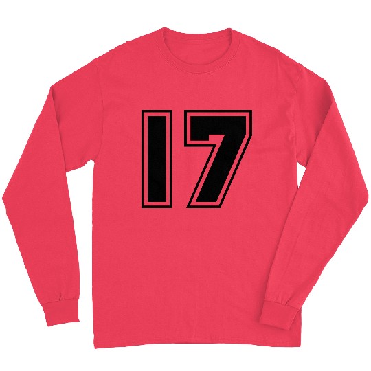 College jersey letter 17 Long Sleeves