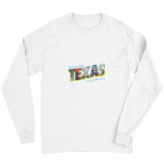Texas Large Letter Postcard Photograph Greeting Long Sleeves