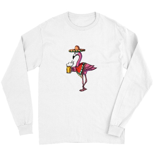 Pink Flamingo Cinco De Mayo Fiesta Flamingos Long Sleeves
