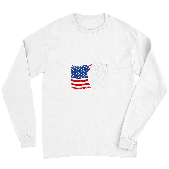 Dog Cocker Spaniel Proud English Cocker Spaniel American Flag patriotic dog Long Sleeves