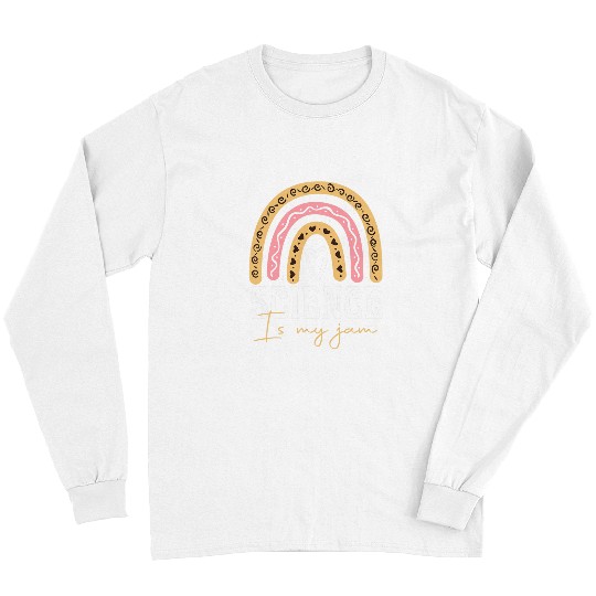 Cute Science Is My Jam With Leopard Rainbow Student Teacher Long Sleeves