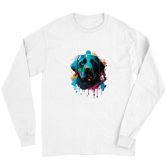 Labrador Lab Dog Lover Splash Graffiti Art Pet 1 Long Sleeves