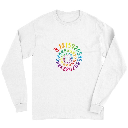 314 Pi Spiral Pi Day Design for Math Fans Student Teacher Long Sleeves