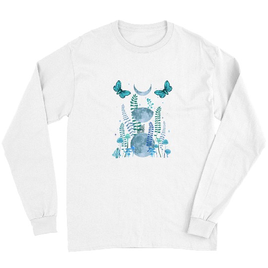 Fairy Grunge Fairycore Aesthetic Goth Luna Moth Mushroom 1 Long Sleeves