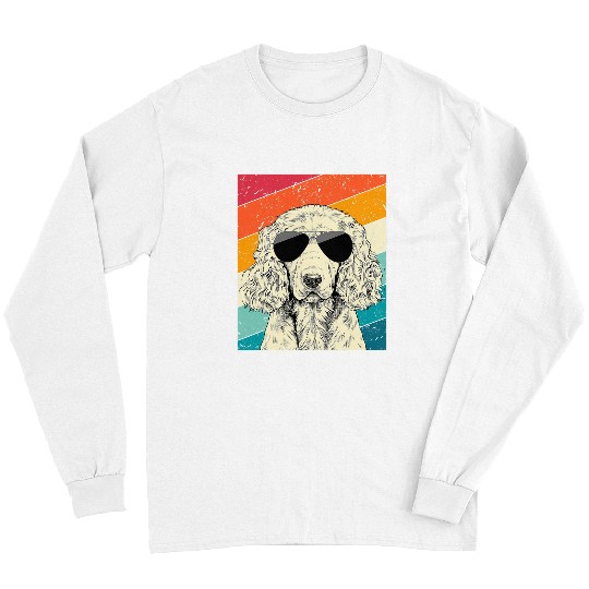 Dog Cocker Spaniel Retro vintages English Cocker Spaniel Sunglasses Dog Lovers Long Sleeves