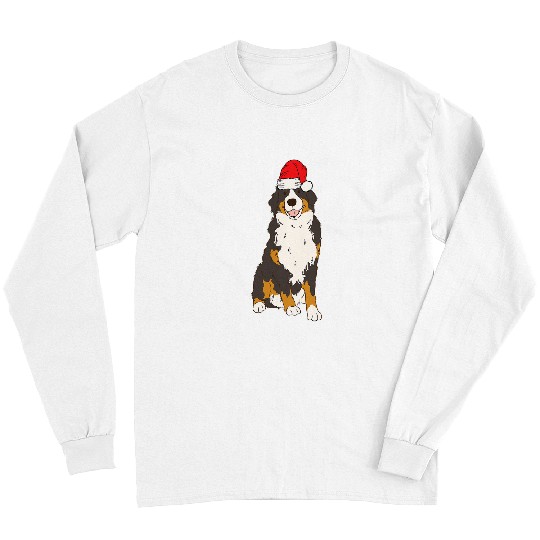 Santa Bernese Mountain Dog Winter Christmas Dog Mom Holiday Long Sleeves