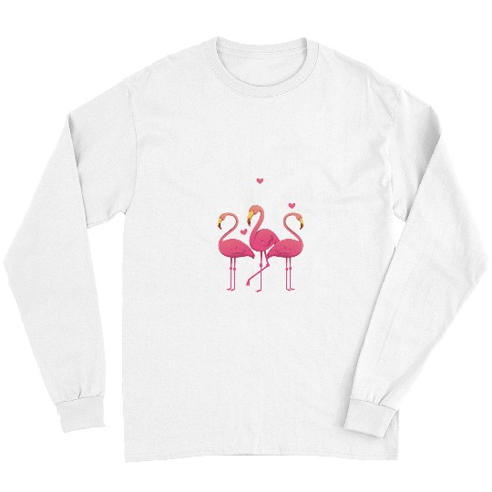Pink Flamingo Lets Get Flocked Up Flamingo for Women Girls Kids Boys Men Bird Lover Gift1 Flamingos Long Sleeves