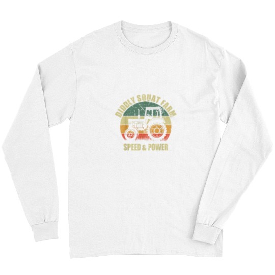 Tractor driving Diddly Squat Farm Speed And Power Tractor farmer vintage Long Sleeves