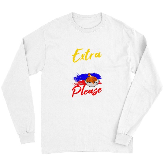 Adobo Pinoy Chicken Rice Cuisine Philippine Flag Long Sleeves