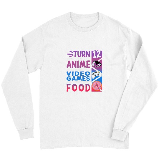 12th Birthday I Manga I Gamer I 90s Kawaii Donuts Anime Long Sleeves