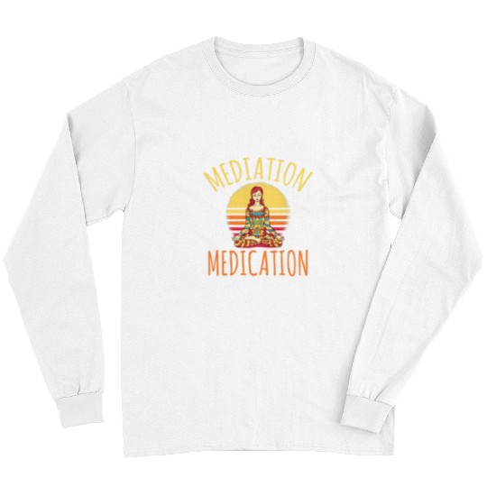 Namaste Yoga Meditation Medication Yoga Lovers Meditation Long Sleeves