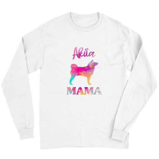 Akita Mama Women Mothers Day Dog Mom Long Sleeves