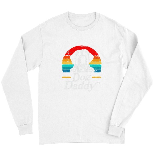 Mens vintages Bernese Mountain Dog Daddy Dog Dad Fathers Day Long Sleeves