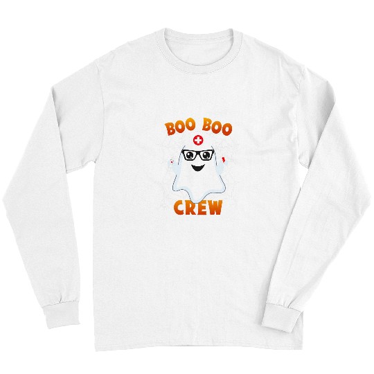 Boo Boo Crew Funny Halloween nurses Dialysis Tech Physician Long Sleeves
