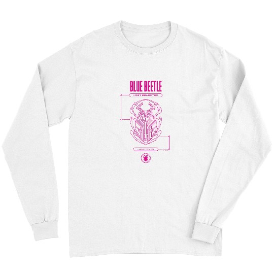 Blue Beetle Host Selected Jaime Reyes Neon Pink Outline Long Sleeves