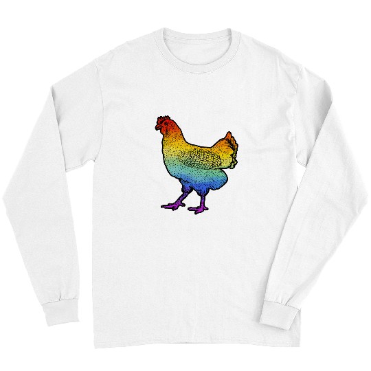 Chicken Lover Rooster Chicken Skull Bird Cock Gamefowl Gamecock Long Sleeves