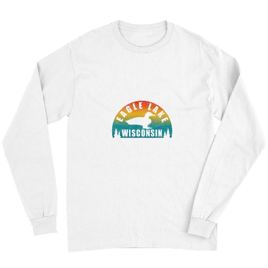 Eagle Lake Northern Wisconsin Sunset Loon Long Sleeves