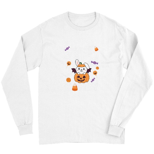Bunny Halloween Pumpkin Bunny Trade Sister For Candy Long Sleeves