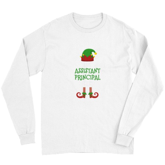 Assistant Principal Elf Matching Pajamas Christmas Teacher Long Sleeves