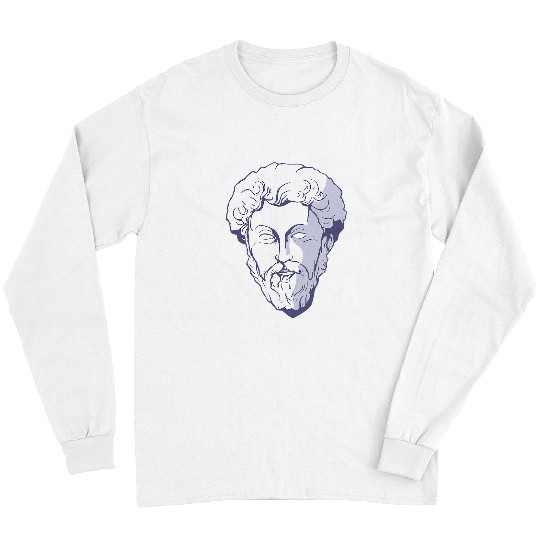 Ancient Rome Marcus Aurelius Roman Emperor Bust Graphic Art Long Sleeves