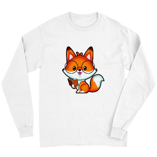 Foxes Librarian Bibliophile Bookaholic Book Reader Long Sleeves