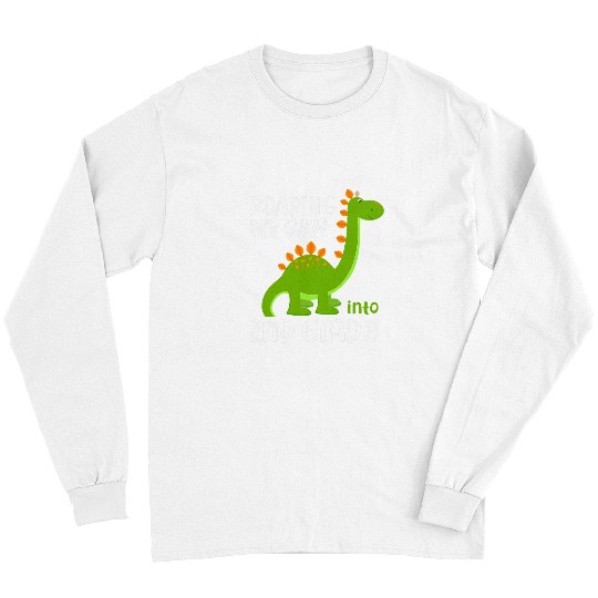 Funny 2nd Grade Student Back To School Dinosaur Brontosaurus Long Sleeves