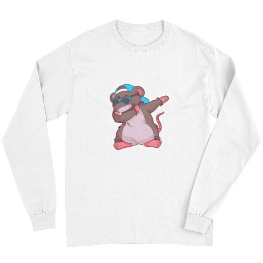 Funny Dabbings Mouse Cute Dab Dance Move Animal Rodent Gift Long Sleeves