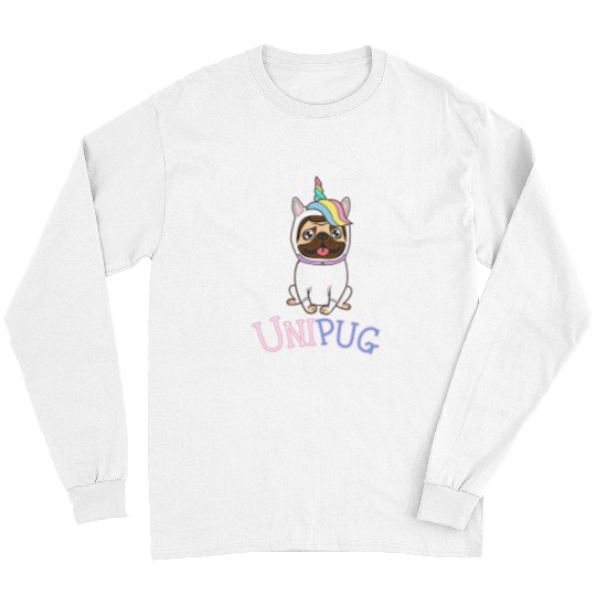 Pug Lover UniPug Cute Pug Unicorns Costume Pug Art Pugs Dog Long Sleeves