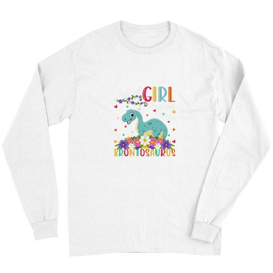 Funny Dinosaur Lover Just A Girl Who Loves Brontosaurus Long Sleeves