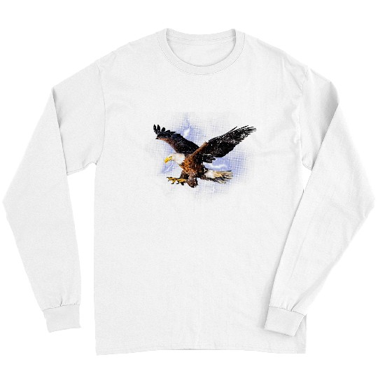 Eagle Flying in Thunderstorm Long Sleeves