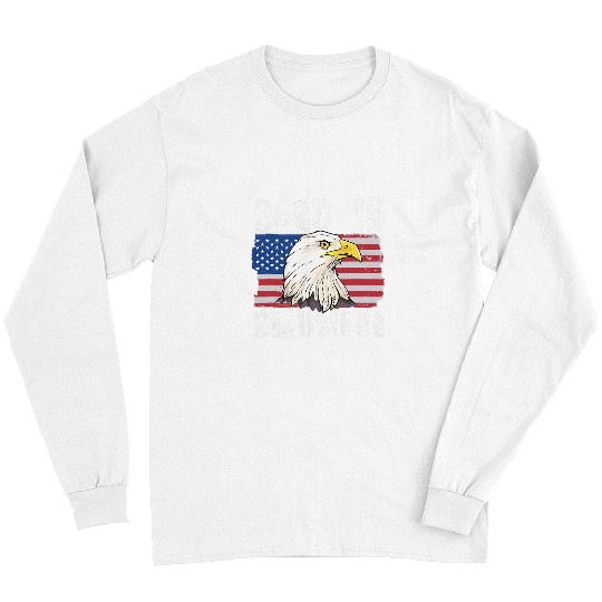 Bald Is Beautiful 4th of July Independence Day Bald Eagle Long Sleeves