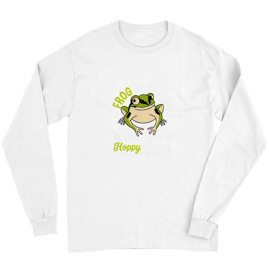 Frog Catching Always Has A Hoppy Ending Funny Toad Amphibian Long Sleeves