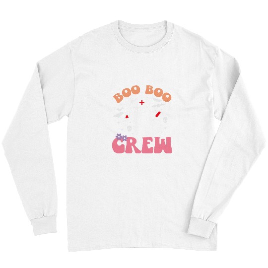 Boo Boo Crew quote nurses cool Halloween nurses Costume Long Sleeves