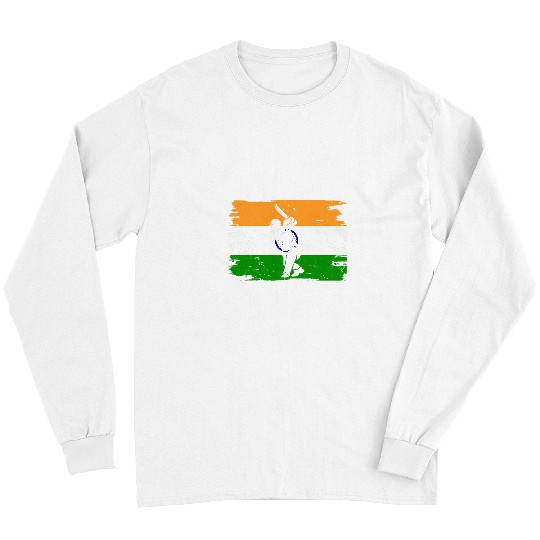 Cricket Fan Lovers Indian Players Flag of India Cricket Player Long Sleeves
