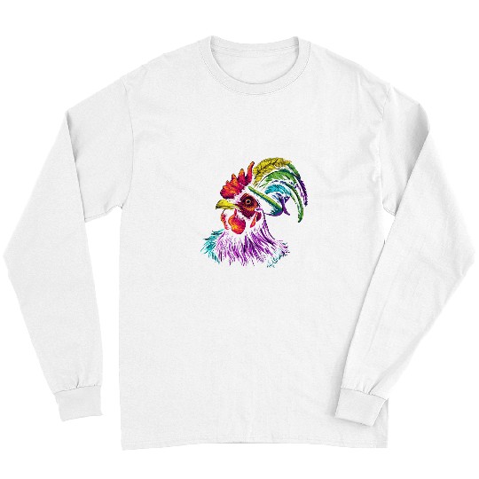 Funny Jester Chicken Beads Mardi Gras Farming Men Women Kids Long Sleeves