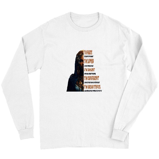 Black women affirmation black history month motivational Long Sleeves