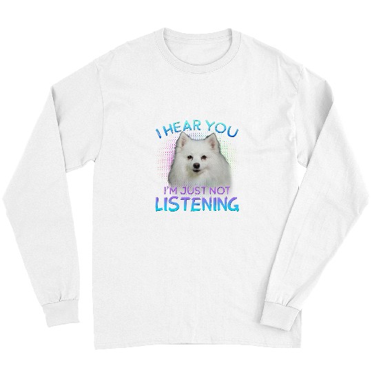 Cricket Fan WomeAmerican Eskimo Dog I hear you not listening 1ns Cricket Mom Cute Sporting Mom Gift Long Sleeves